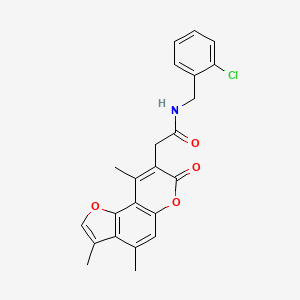 N-(2-chlorobenzyl)-2-(3,4,9-trimethyl-7-oxo-7H-furo[2,3-f]chromen-8-yl)acetamide