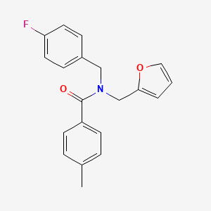 N-(4-fluorobenzyl)-N-(furan-2-ylmethyl)-4-methylbenzamide