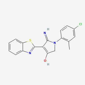 5-Amino-4-(1,3-benzothiazol-2-YL)-1-(4-chloro-2-methylphenyl)-2,3-dihydro-1H-pyrrol-3-one