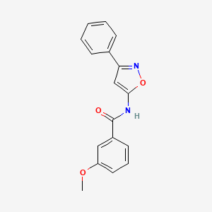 molecular formula C17H14N2O3 B11395038 3-methoxy-N-(3-phenyl-1,2-oxazol-5-yl)benzamide 