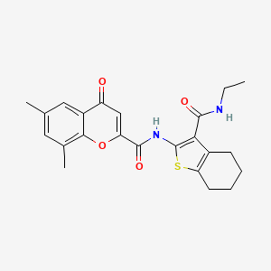 N-[3-(ethylcarbamoyl)-4,5,6,7-tetrahydro-1-benzothiophen-2-yl]-6,8-dimethyl-4-oxo-4H-chromene-2-carboxamide