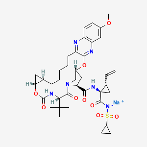 molecular formula C38H50N6NaO9S+ B1139506 Grazoprevir sodium CAS No. 1425038-27-2