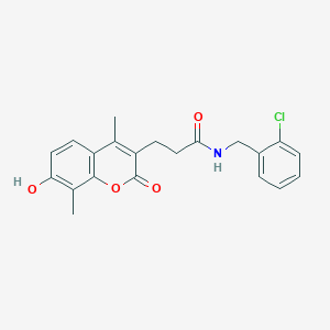 N-(2-chlorobenzyl)-3-(7-hydroxy-4,8-dimethyl-2-oxo-2H-chromen-3-yl)propanamide