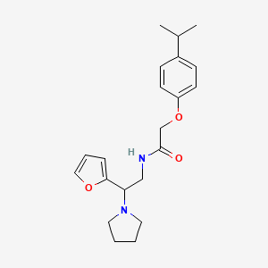 N-[2-(furan-2-yl)-2-(pyrrolidin-1-yl)ethyl]-2-[4-(propan-2-yl)phenoxy]acetamide