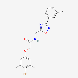 2-(4-bromo-3,5-dimethylphenoxy)-N-{[3-(3-methylphenyl)-1,2,4-oxadiazol-5-yl]methyl}acetamide