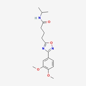 4-[3-(3,4-dimethoxyphenyl)-1,2,4-oxadiazol-5-yl]-N-(propan-2-yl)butanamide