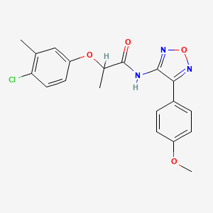 2-(4-chloro-3-methylphenoxy)-N-[4-(4-methoxyphenyl)-1,2,5-oxadiazol-3-yl]propanamide