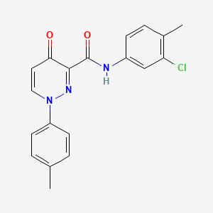 molecular formula C19H16ClN3O2 B11395138 N-(3-chloro-4-methylphenyl)-1-(4-methylphenyl)-4-oxo-1,4-dihydropyridazine-3-carboxamide 