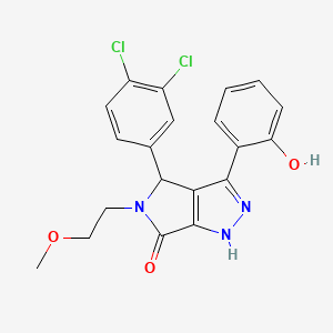 molecular formula C20H17Cl2N3O3 B11395171 4-(3,4-dichlorophenyl)-3-(2-hydroxyphenyl)-5-(2-methoxyethyl)-4,5-dihydropyrrolo[3,4-c]pyrazol-6(1H)-one 