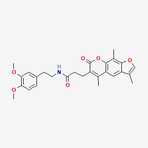 N-[2-(3,4-Dimethoxyphenyl)ethyl]-3-{3,5,9-trimethyl-7-oxo-7H-furo[3,2-G]chromen-6-YL}propanamide