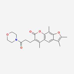 2,3,5,9-tetramethyl-6-[3-(morpholin-4-yl)-3-oxopropyl]-7H-furo[3,2-g]chromen-7-one