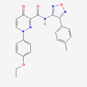 molecular formula C22H19N5O4 B11395228 1-(4-ethoxyphenyl)-N-[4-(4-methylphenyl)-1,2,5-oxadiazol-3-yl]-4-oxo-1,4-dihydropyridazine-3-carboxamide 