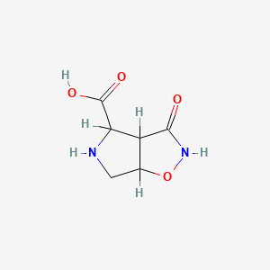 molecular formula C6H8N2O4 B1139523 rel-(3aR,4S,6aR)-Hexahydro-3-oxo-2H-pyrrolo[3,4-d]isoxazole-4-carboxylic acid CAS No. 227619-64-9