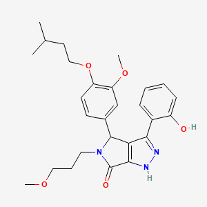 3-(2-hydroxyphenyl)-4-[3-methoxy-4-(3-methylbutoxy)phenyl]-5-(3-methoxypropyl)-4,5-dihydropyrrolo[3,4-c]pyrazol-6(1H)-one