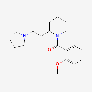 molecular formula C19H28N2O2 B11395283 (2-Methoxyphenyl){2-[2-(pyrrolidin-1-yl)ethyl]piperidin-1-yl}methanone 