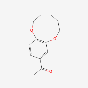 molecular formula C13H16O3 B1139531 11-ACETYL-3,9-DIOXA-BENZO[1,2]CYCLONONENE CAS No. 108950-25-0