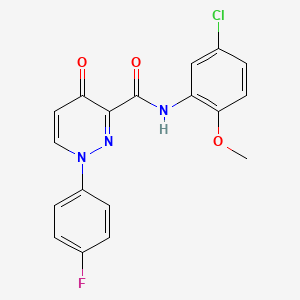 molecular formula C18H13ClFN3O3 B11395320 N-(5-chloro-2-methoxyphenyl)-1-(4-fluorophenyl)-4-oxo-1,4-dihydropyridazine-3-carboxamide 