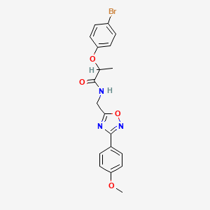 2-(4-bromophenoxy)-N-{[3-(4-methoxyphenyl)-1,2,4-oxadiazol-5-yl]methyl}propanamide