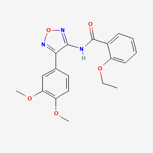 molecular formula C19H19N3O5 B11395336 N-[4-(3,4-dimethoxyphenyl)-1,2,5-oxadiazol-3-yl]-2-ethoxybenzamide 