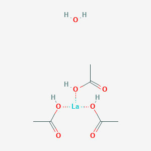 molecular formula C6H11LaO7 B1139536 Lanthanum(III) acetate hydrate CAS No. 100587-90-4