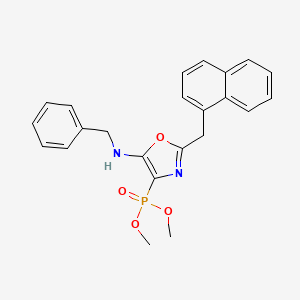 molecular formula C23H23N2O4P B11395389 Dimethyl [5-(benzylamino)-2-(naphthalen-1-ylmethyl)-1,3-oxazol-4-yl]phosphonate 