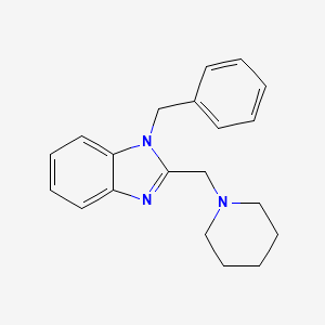 molecular formula C20H23N3 B11395467 1-benzyl-2-(piperidin-1-ylmethyl)-1H-benzimidazole 