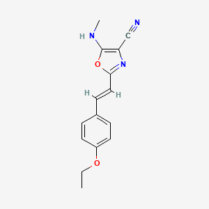 2-[(E)-2-(4-ethoxyphenyl)ethenyl]-5-(methylamino)-1,3-oxazole-4-carbonitrile