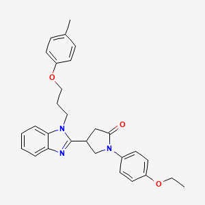 1-(4-ethoxyphenyl)-4-{1-[3-(4-methylphenoxy)propyl]-1H-benzimidazol-2-yl}pyrrolidin-2-one