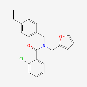 2-chloro-N-(4-ethylbenzyl)-N-(furan-2-ylmethyl)benzamide