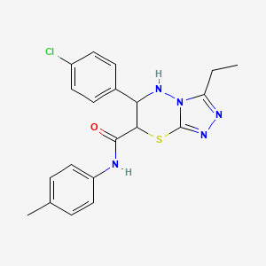 6-(4-chlorophenyl)-3-ethyl-N-(4-methylphenyl)-6,7-dihydro-5H-[1,2,4]triazolo[3,4-b][1,3,4]thiadiazine-7-carboxamide