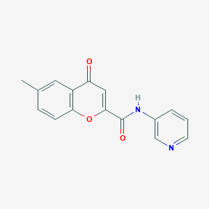 molecular formula C16H12N2O3 B11395515 6-methyl-4-oxo-N-(pyridin-3-yl)-4H-chromene-2-carboxamide 