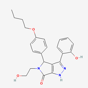 4-(4-butoxyphenyl)-5-(2-hydroxyethyl)-3-(2-hydroxyphenyl)-4,5-dihydropyrrolo[3,4-c]pyrazol-6(1H)-one