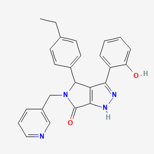 4-(4-ethylphenyl)-3-(2-hydroxyphenyl)-5-(pyridin-3-ylmethyl)-4,5-dihydropyrrolo[3,4-c]pyrazol-6(1H)-one