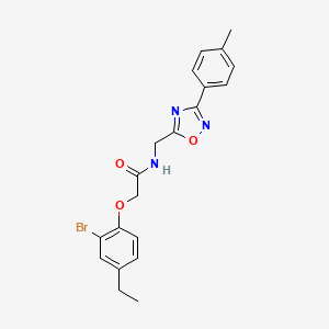 2-(2-bromo-4-ethylphenoxy)-N-{[3-(4-methylphenyl)-1,2,4-oxadiazol-5-yl]methyl}acetamide