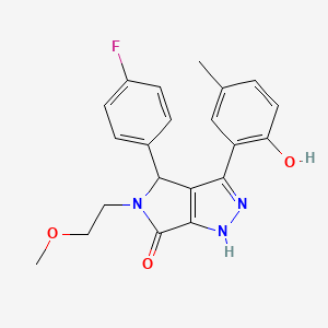 4-(4-fluorophenyl)-3-(2-hydroxy-5-methylphenyl)-5-(2-methoxyethyl)-4,5-dihydropyrrolo[3,4-c]pyrazol-6(1H)-one