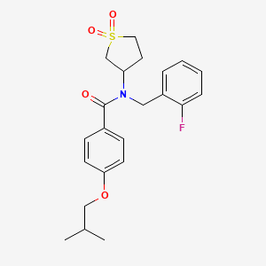 N-(1,1-dioxidotetrahydrothiophen-3-yl)-N-(2-fluorobenzyl)-4-(2-methylpropoxy)benzamide