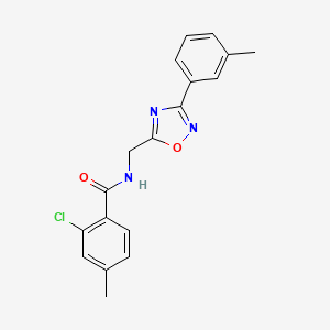 2-chloro-4-methyl-N-{[3-(3-methylphenyl)-1,2,4-oxadiazol-5-yl]methyl}benzamide