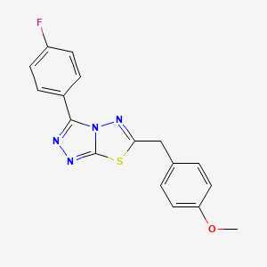 molecular formula C17H13FN4OS B11395609 3-(4-Fluorophenyl)-6-(4-methoxybenzyl)[1,2,4]triazolo[3,4-b][1,3,4]thiadiazole 