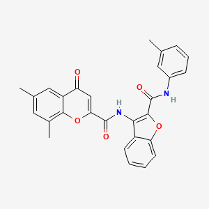 6,8-dimethyl-N-{2-[(3-methylphenyl)carbamoyl]-1-benzofuran-3-yl}-4-oxo-4H-chromene-2-carboxamide