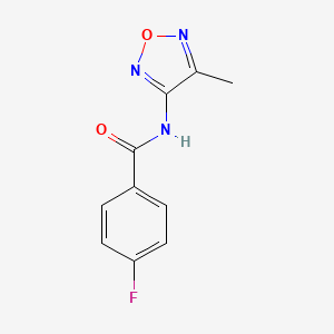 molecular formula C10H8FN3O2 B11395632 4-fluoro-N-(4-methyl-1,2,5-oxadiazol-3-yl)benzamide 