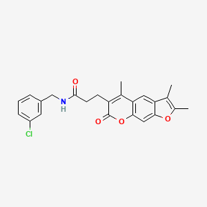 N-(3-chlorobenzyl)-3-(2,3,5-trimethyl-7-oxo-7H-furo[3,2-g]chromen-6-yl)propanamide