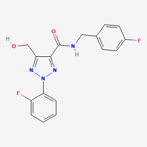 molecular formula C17H14F2N4O2 B11395647 N-(4-fluorobenzyl)-2-(2-fluorophenyl)-5-(hydroxymethyl)-2H-1,2,3-triazole-4-carboxamide 