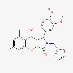 2-(Furan-2-ylmethyl)-1-(4-hydroxy-3-methoxyphenyl)-6,8-dimethyl-1,2-dihydrochromeno[2,3-c]pyrrole-3,9-dione