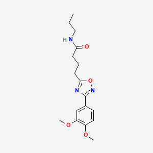 4-[3-(3,4-dimethoxyphenyl)-1,2,4-oxadiazol-5-yl]-N-propylbutanamide