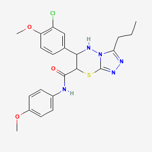 6-(3-chloro-4-methoxyphenyl)-N-(4-methoxyphenyl)-3-propyl-6,7-dihydro-5H-[1,2,4]triazolo[3,4-b][1,3,4]thiadiazine-7-carboxamide