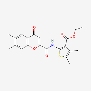 ethyl 2-{[(6,7-dimethyl-4-oxo-4H-chromen-2-yl)carbonyl]amino}-4,5-dimethylthiophene-3-carboxylate