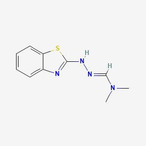 B1139569 Methanehydrazonamide,n-2-benzothiazolyl-n,n-dimethyl- CAS No. 100220-25-5