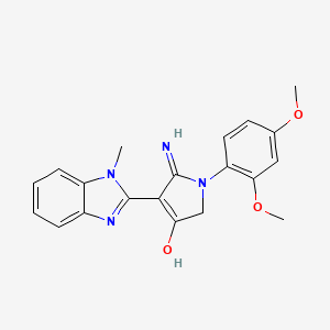 5-Amino-1-(2,4-dimethoxyphenyl)-4-(1-methyl-1H-1,3-benzodiazol-2-YL)-2,3-dihydro-1H-pyrrol-3-one