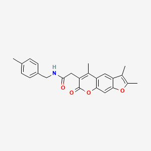 molecular formula C24H23NO4 B11395733 N-(4-methylbenzyl)-2-(2,3,5-trimethyl-7-oxo-7H-furo[3,2-g]chromen-6-yl)acetamide 