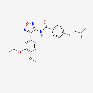 N-[4-(3,4-diethoxyphenyl)-1,2,5-oxadiazol-3-yl]-4-(2-methylpropoxy)benzamide